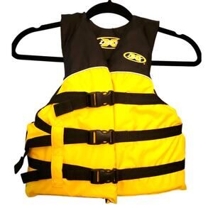 DBX Youth Type III PFD 50-90lb Water Ski Style A Model 1701Y-A Yellow